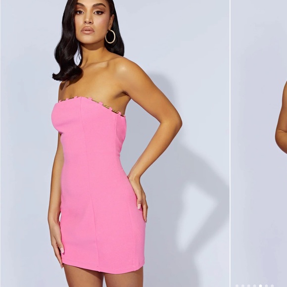 NEW MESHKI Pink mini dress - Picture 4 of 9